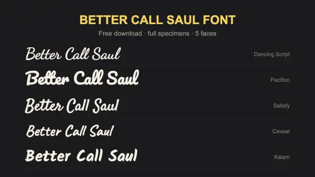 Example made with the Font generator on bettercallsaul.site