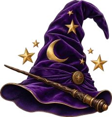 Wizard Hat and Wand Better Call Saul card template